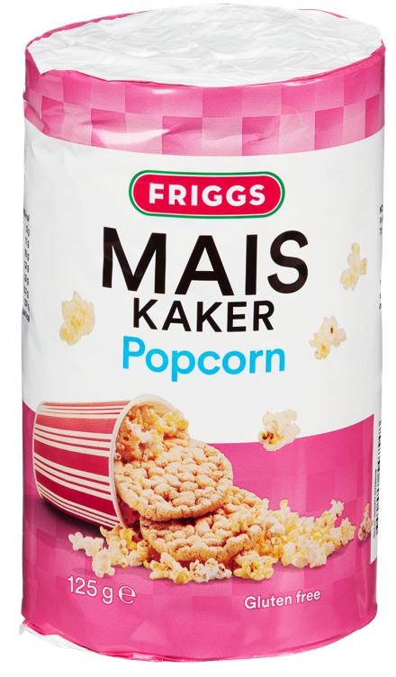 Friggs Friggs Maiskake Popcorn 125g