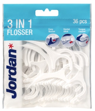 Bilde: © Jordan / Oda Jordan Jordan Flosser 3-in-1 Med smak, 36 stk