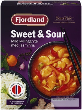 Bilde: © Fjordland / Oda Fjordland Sweet & Sour Kyllinggryte Med Jasminris