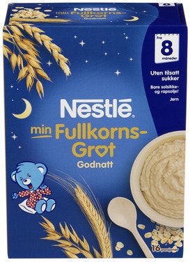 Bilde: © Nestlé / Oda Nestlé Min Fullkornsgrøt Godnatt Fra 8 mnd