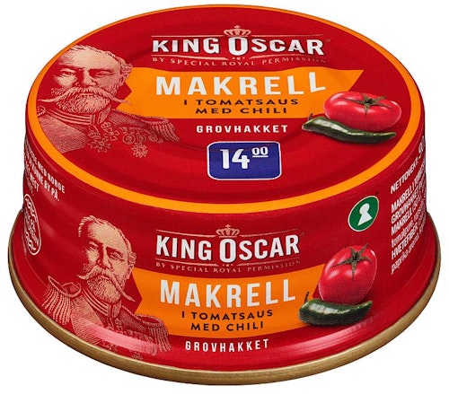 King Oscar Makrell i Tomatsaus med Chili
