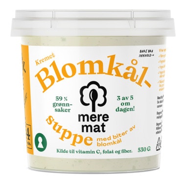 Bilde: © Mere Mat / Oda Mere Mat Blomkålsuppe Med Nepe & Persillerot
