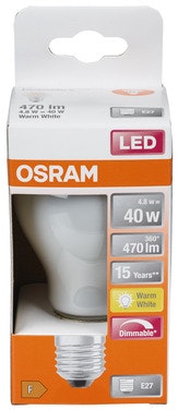 Bilde: © Osram / Oda Osram Led Superstar Cl A GL FR 40 Dim 4,8W/827 E27