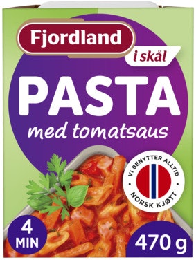 Fjordland Pasta i tomatsaus skål