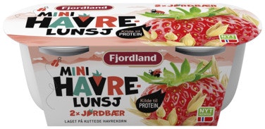 Fjordland Mini Havrelunsj Med Jordbær