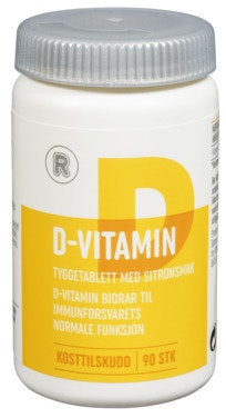 REMA 1000 D-Vitamin 10 µg, Tyggetablett med sitronsmak, 36 g