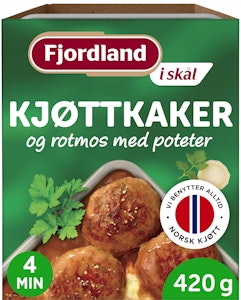 Fjordland Kjøttkaker med Rotmos I skål