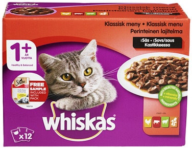 Bilde: © Whiskas / Oda Whiskas Kjøttmeny i Saus 12x100g