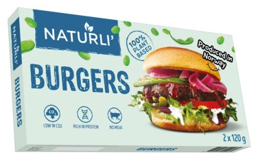 Bilde: © Naturli / Oda Naturli Burger vegansk