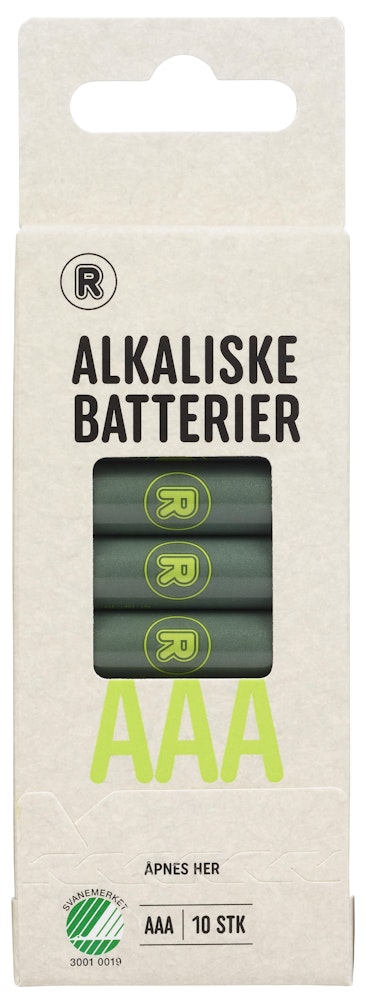 R Batterier AAA Alkaliske