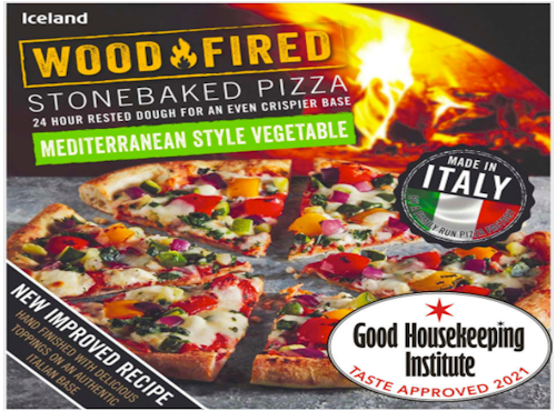 Iceland Mediterranean Style Vegetable Stonebaked Pizza, 401 g