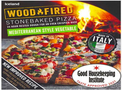 Bilde: © Iceland / Oda Iceland Mediterranean Style Vegetable Stonebaked Pizza
