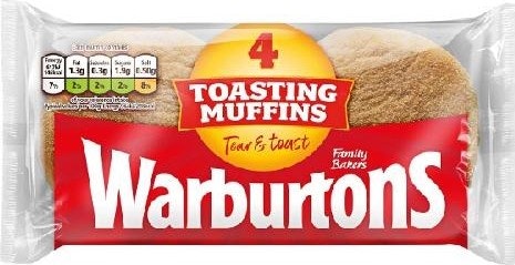 Warburtons Toasting Muffins 4 stk