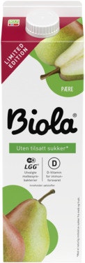 Bilde: © Tine / Oda Tine Biola Pære Uten tilsatt sukker