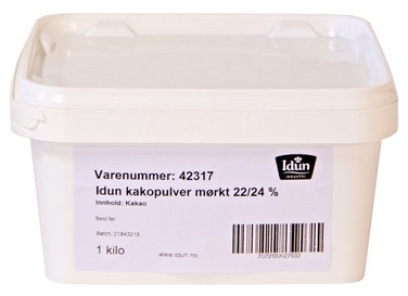 Bilde: © Idun / Oda Idun IDUN Kakaopulver UTZ mørk 22-24 %