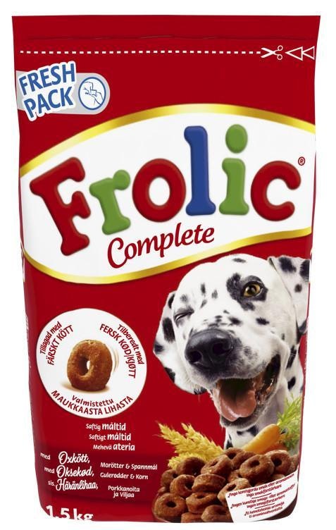 Frolic - Tørr Hundefôr - Hundefôr med Oksesmak