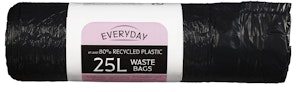 Everyday Avfallspose med snøring Sort, 25l