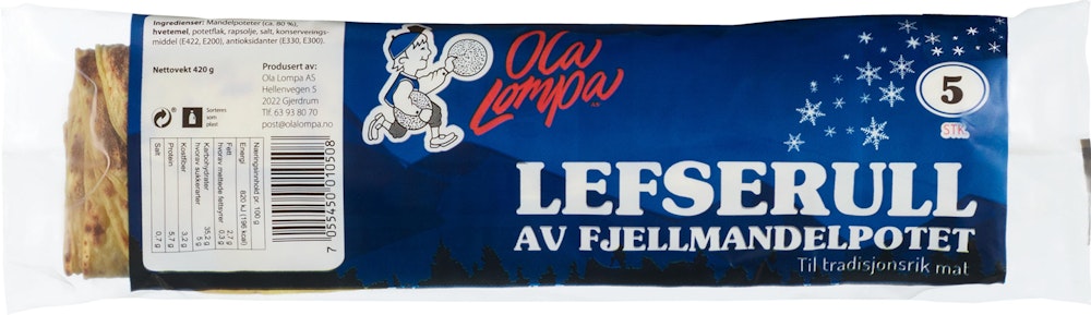 Ola Lompa Fjellmandel Lefserull