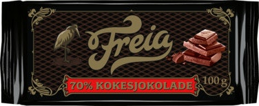 Bilde: © Freia / Oda Freia Kokesjokolade 70% Kakao