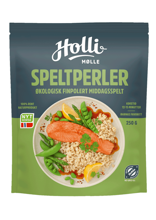 Bilde: © Holli Mølle / Oda Holli Mølle Økologiske Speltperler Finpolert