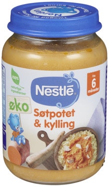 Bilde: © Nestlé / Oda Nestlé Søtpotet & Kylling Fra 6 mnd, Økologisk