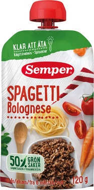 Bilde: © Semper / Oda Semper Spaghetti Bolognese spiseklar Fra 6 mnd