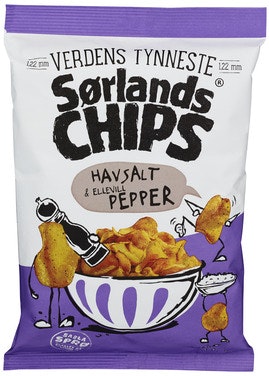 Sørlandschips Verdens Tynneste Havsalt & Pepper