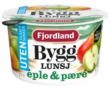 Bilde: © Fjordland / Oda Fjordland Byggrynslunsj med Eple & Pære Uten tilsatt sukker