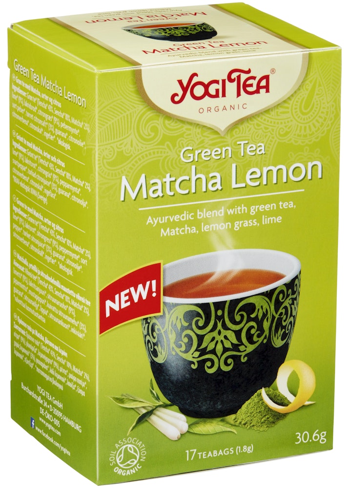 Yogi Tea Matcha Lemon Økologisk, 17 stk