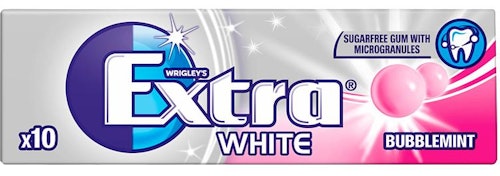 Extra Extra White Bubblemint Sukkerfri 10 stk