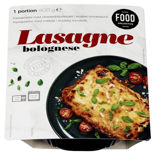 Food Collective Lasagne Bolognese I krydret tomatsaus