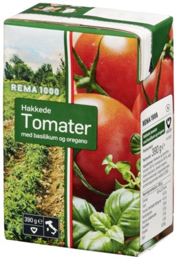 REMA 1000 Hakkede Tomater Basilikum