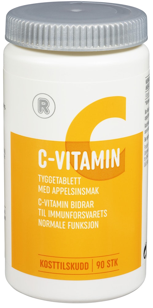 REMA 1000 C-Vitamin 200 mg, Tyggetablett med appelsinsmak