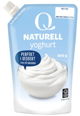 Bilde: © Q-meieriene / Oda Q-meieriene Frokostyoghurt Naturell Pose, 800 g