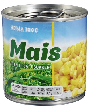 Bilde: © REMA 1000 / Oda REMA 1000 Maiskorn 340 g