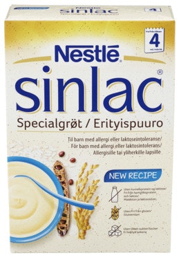 Bilde: © Nestlé / Oda Nestlé Spesialgrøt Sinlac Fra 4 mnd
