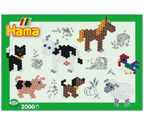 Bilde: © Sprell / Oda Sprell Midi perlesett med bondegårdsdyr 2000 perler