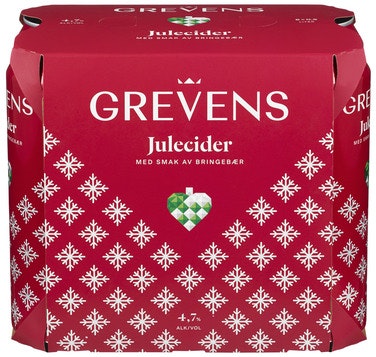 Bilde: © Grevens / Oda Grevens Grevens Cider Julecider 6 x 0,5l, 3 l