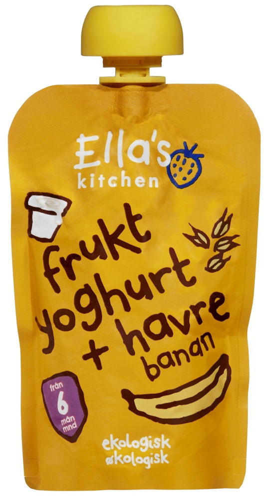 Ellas Frukt Yoghurt + Havre Banan Fra 6 mnd