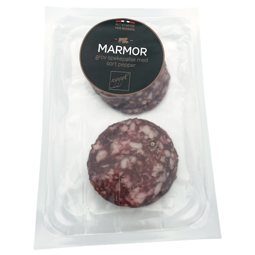 Marmor spekepølse, skivet 100 g