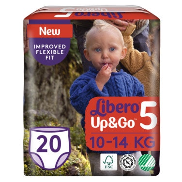 Bilde: © Libero / Oda Libero Up & Go Buksebleie Str. 5, 10-14kg, 20 stk