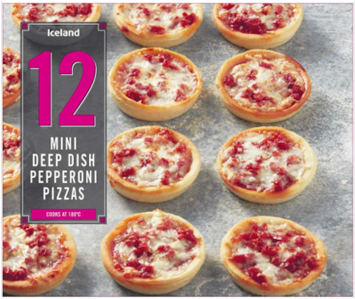 Bilde: © Iceland / Oda Iceland Mini Pepperoni Pizzas 12 pk