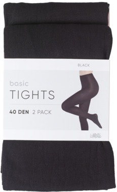 Bilde: © Pierre Robert / Oda Pierre Robert Basic Tights 40 DEN Black, str. 44-48, 2 stk