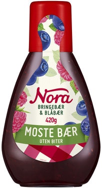Bilde: © Nora / Oda Nora Bringebær & Blåbærsyltetøy Squeezy
