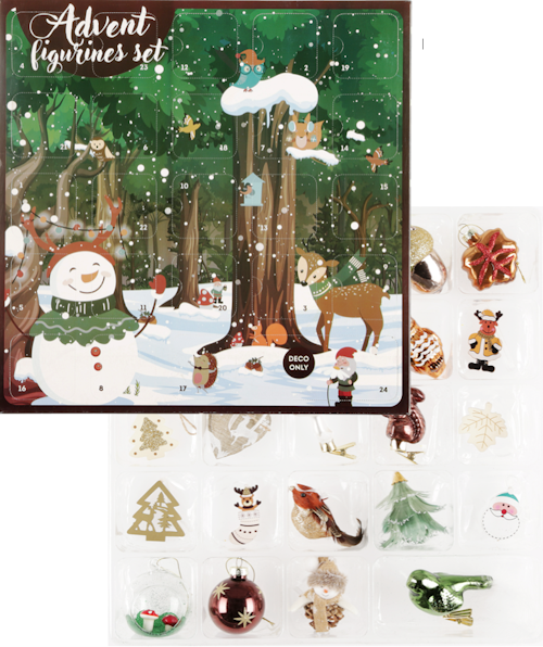 Bilde: © Clas Ohlson / Oda Clas Ohlson Adventskalender "snømann" med julepynt