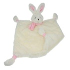 Hvit og rosa koseklut med kanin