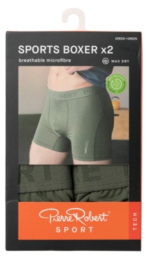 Pierre Robert Sports-boksershorts i mikrofiber, Herre Grønn, str. XL