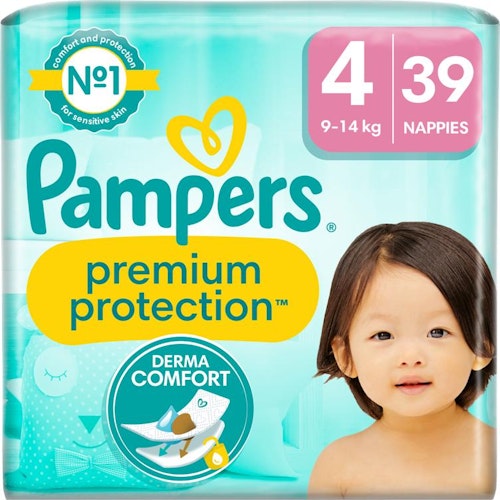 Pampers Bleie Premium Protection Str. 4, 9-14kg