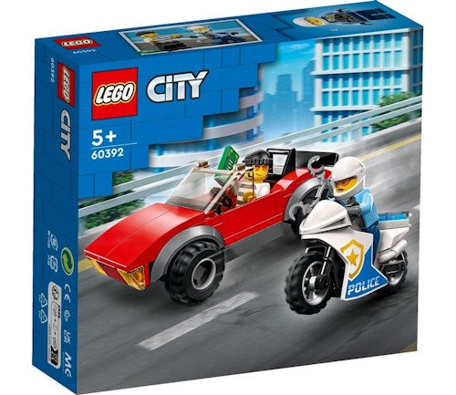 Sprell LEGO City Politimotorsykkel på biljakt