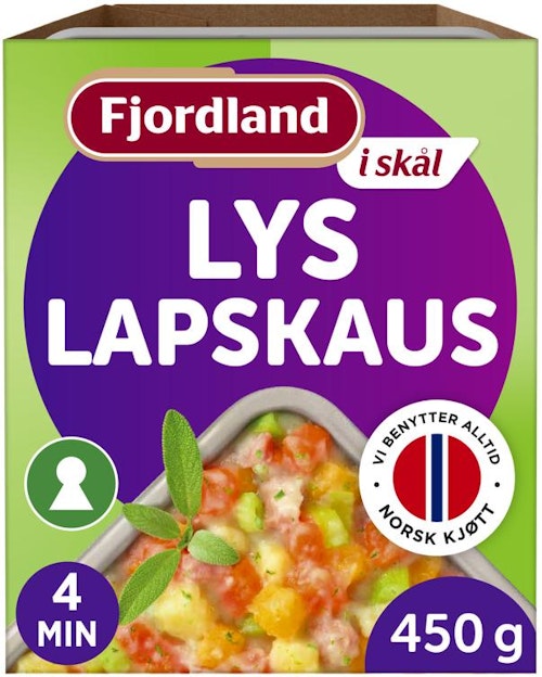 Fjordland Lys Lapskaus Med svinekjøtt, potet og grønnsaker